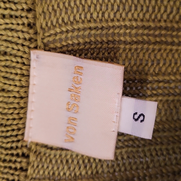 Beautiful green sweater large drying stone zip-up sigh small by Van saken - Picture 3 of 4